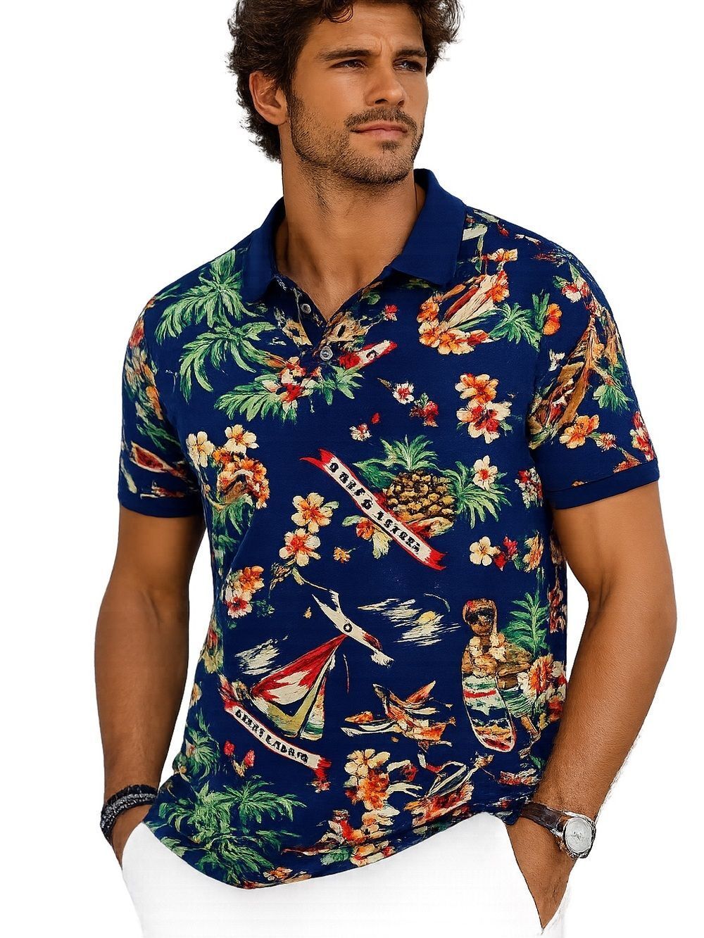 Polo Ralph Lauren Tropical Polo Bear Hawaiian Shirt XL